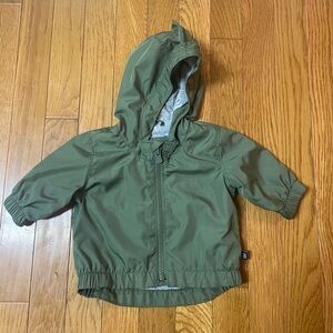 GAP Olive‎ Kids Hooded light weight Dino hooded jacket 0-3months